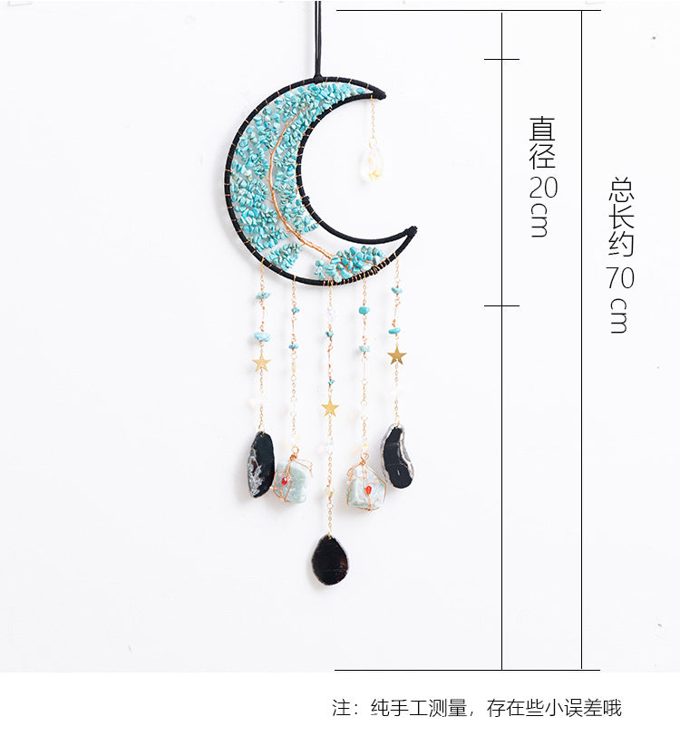 Turquoise blue moon suncatcher