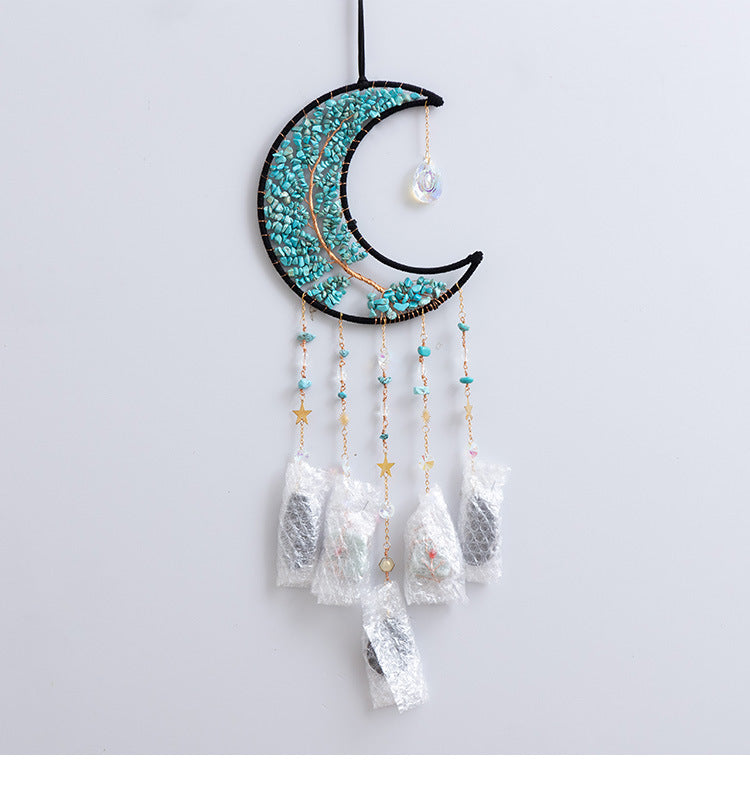 Turquoise blue moon suncatcher