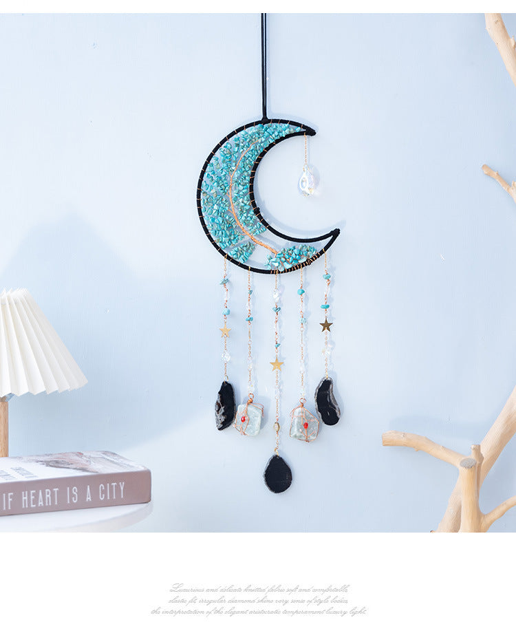 Turquoise blue moon suncatcher