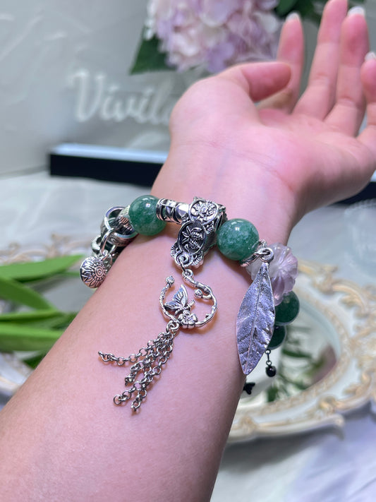 Green Strawberry Butterfly Wing Bracelet